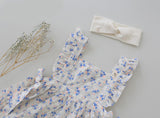 Libby Blue Frilled Apron