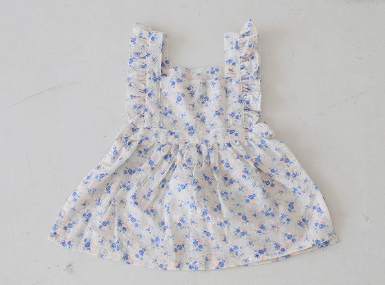 Libby Blue Frilled Apron