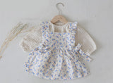 Libby Blue Frilled Apron