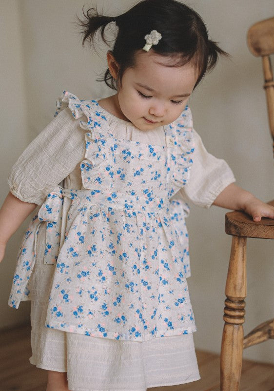 Libby Blue Frilled Apron